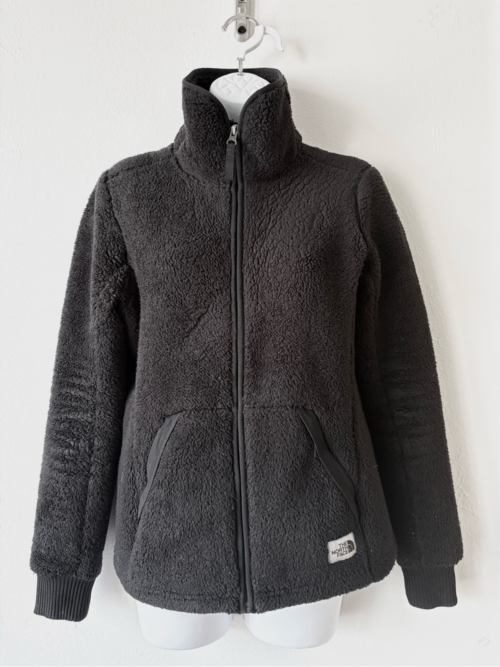 The North Face Black Sherpa Zip-Up Jacket size Small